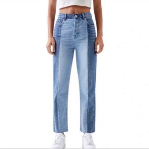Pacsun High Rise Straight Two Toned Jeans